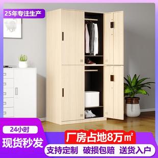 浅木纹色更衣柜钢制工厂浴室换衣间员工多门换衣柜学生宿舍储物柜