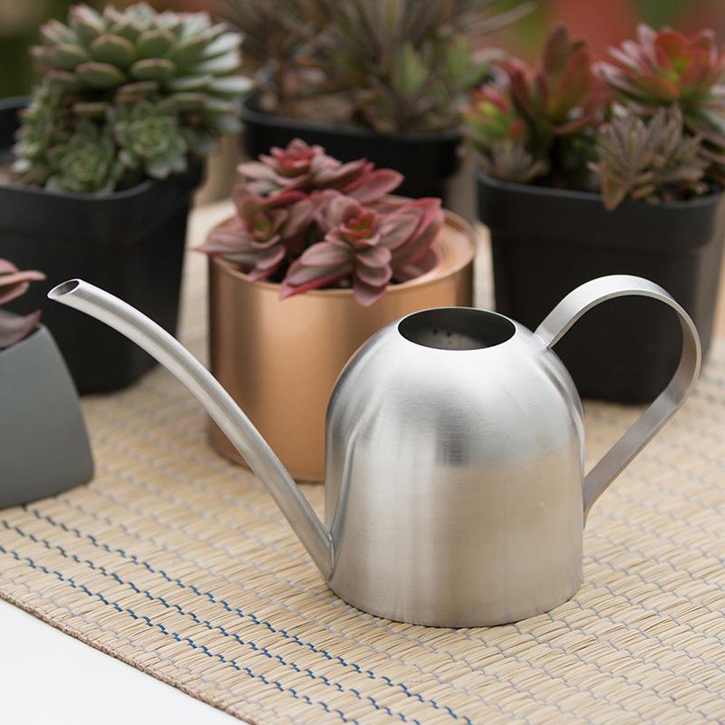 直销新款不锈钢长嘴浇水壶迷你家用弯嘴洒水壶多肉园艺浇花盆栽小