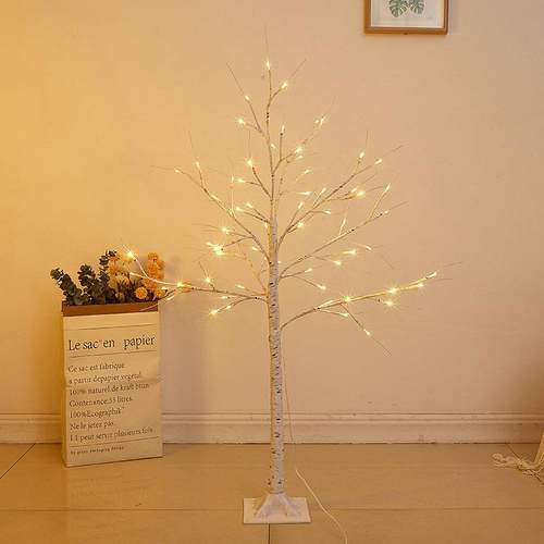 直销新款跨境白桦树灯led 房间卧室摆件发光树网红店铺家居室内创