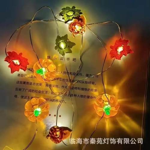 直销新款跨境热销配件万圣节创意灯南瓜蝙蝠防水灯串派对室内秋季