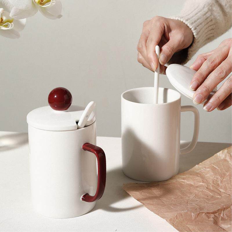 直销新款纯白色陶瓷马克杯简约大容量咖啡杯家用奶茶杯办公室牛奶