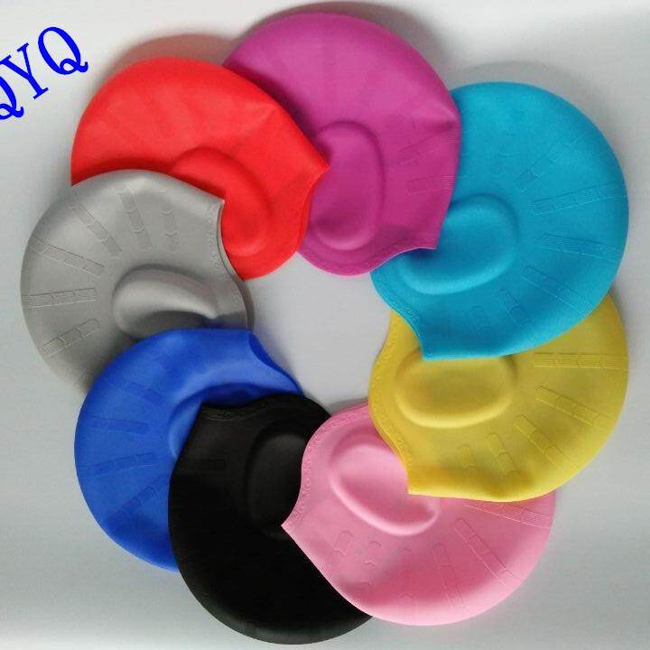 直销新款男女通用防水防滑纯硅胶护耳泳帽 游泳帽 工厂游泳用品 - 万利亿科技出品