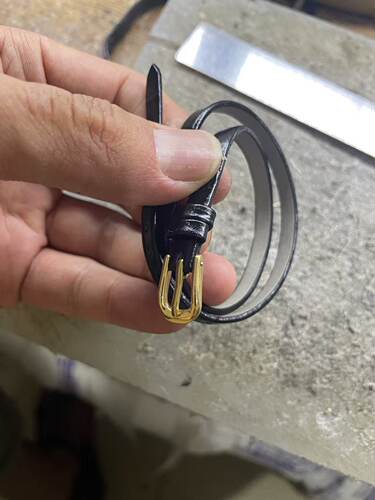 一整条两圈表带皮带项圈带头层牛皮手工定制男女款