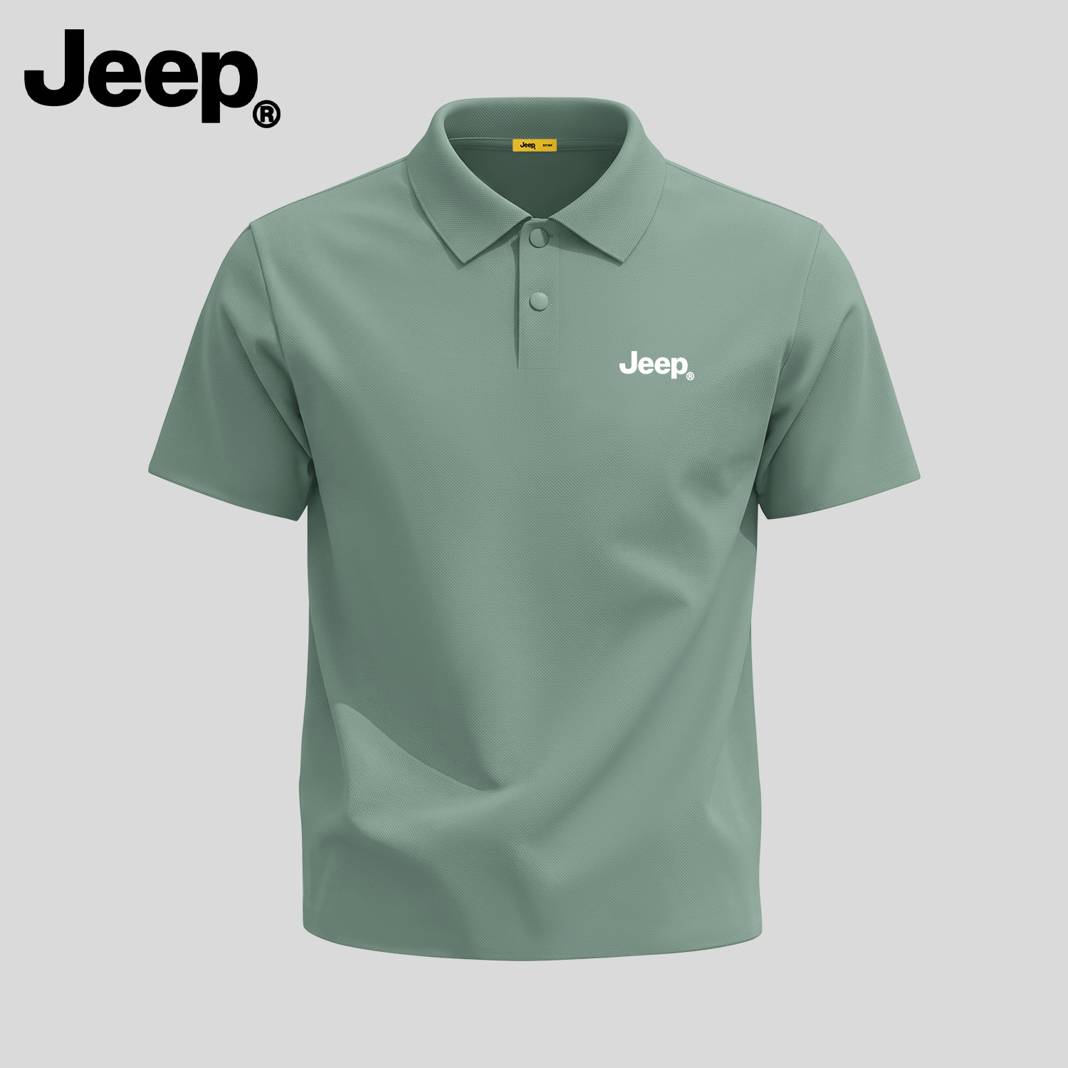 Jeep吉普速干冰丝短袖POLO衫男