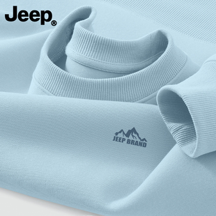 jeep吉普圆领卫衣男女士2026春秋新款衣服重磅男生青少年高级上衣