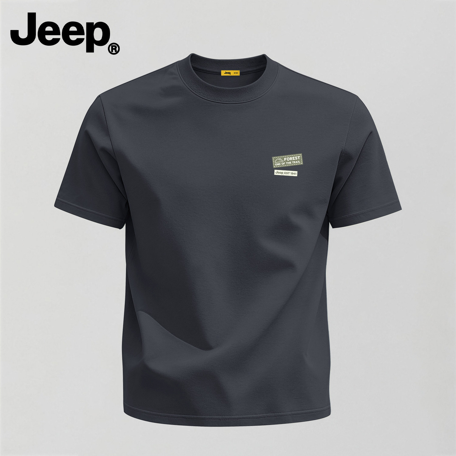 Jeep吉普纯棉短袖T恤男美式