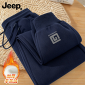 束脚休闲运动裤 Jeep吉普羊羔绒裤 长裤 宽松男款 子男加厚冬新款 美式
