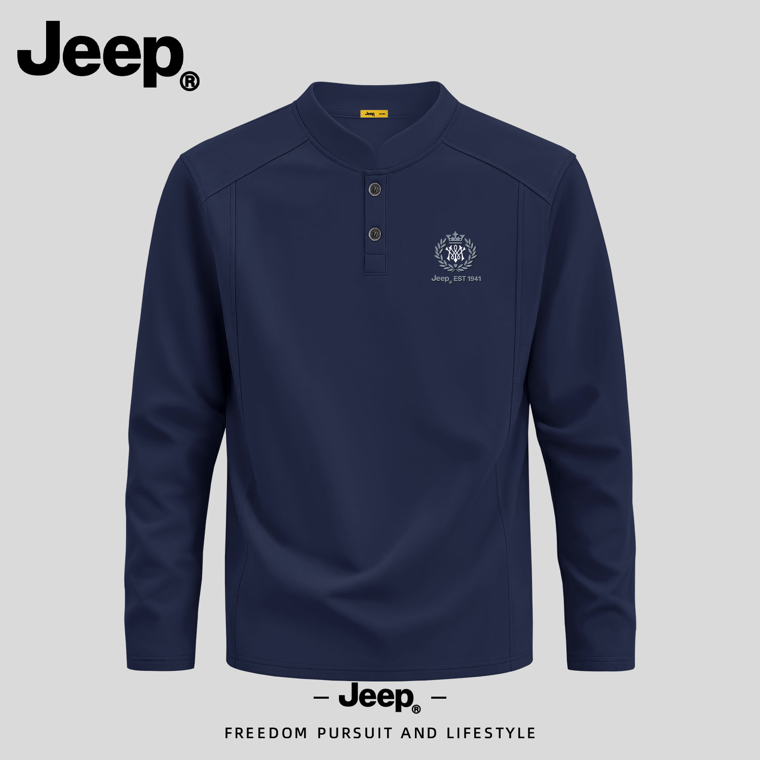 Jeep吉普亨利领慵懒卫衣秋新款