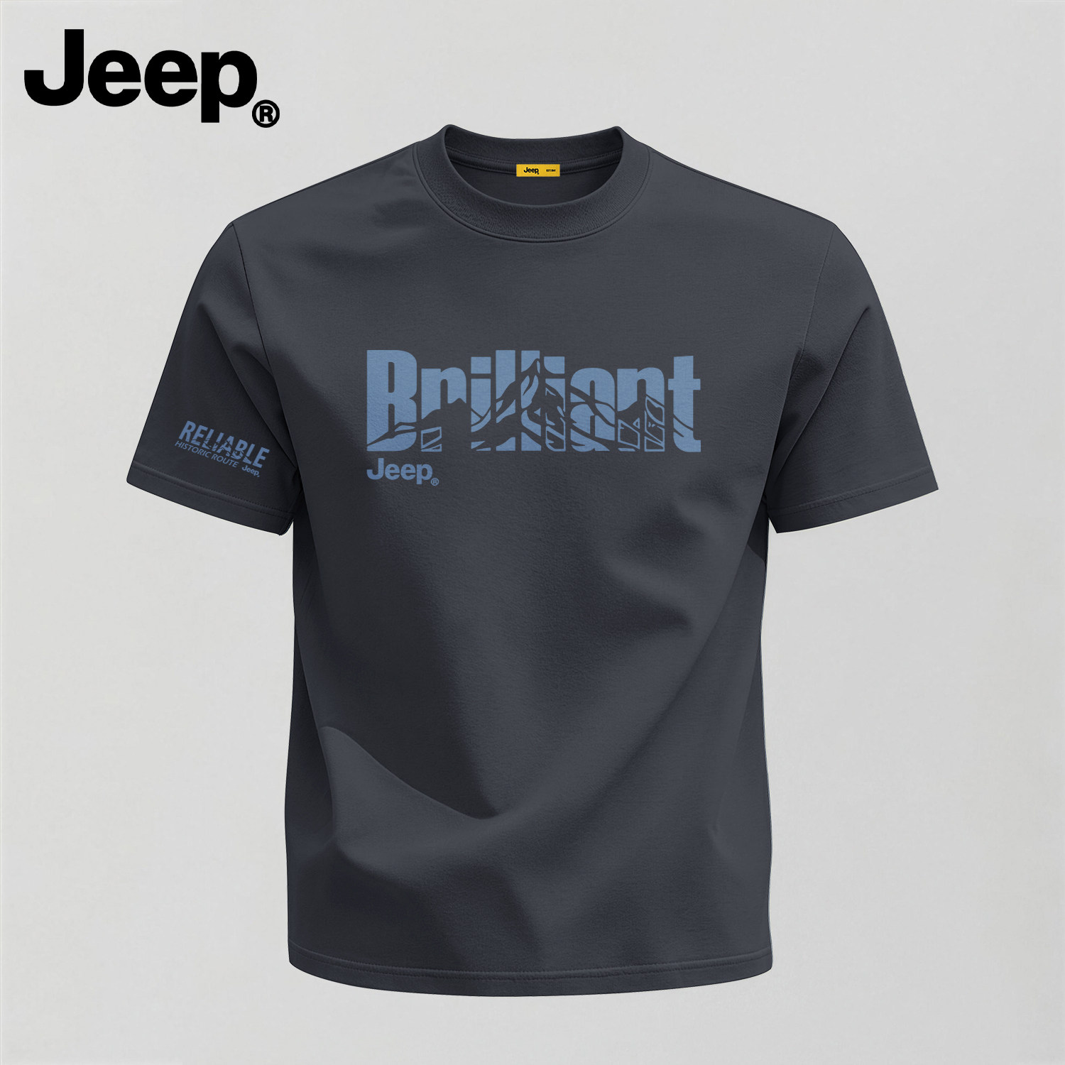 Jeep吉普纯棉短袖T恤男大码