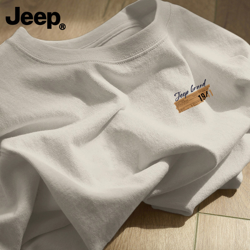 Jeep吉普纯棉长袖t恤男女春秋季打底衫宽松上衣新款男士冬季衣服