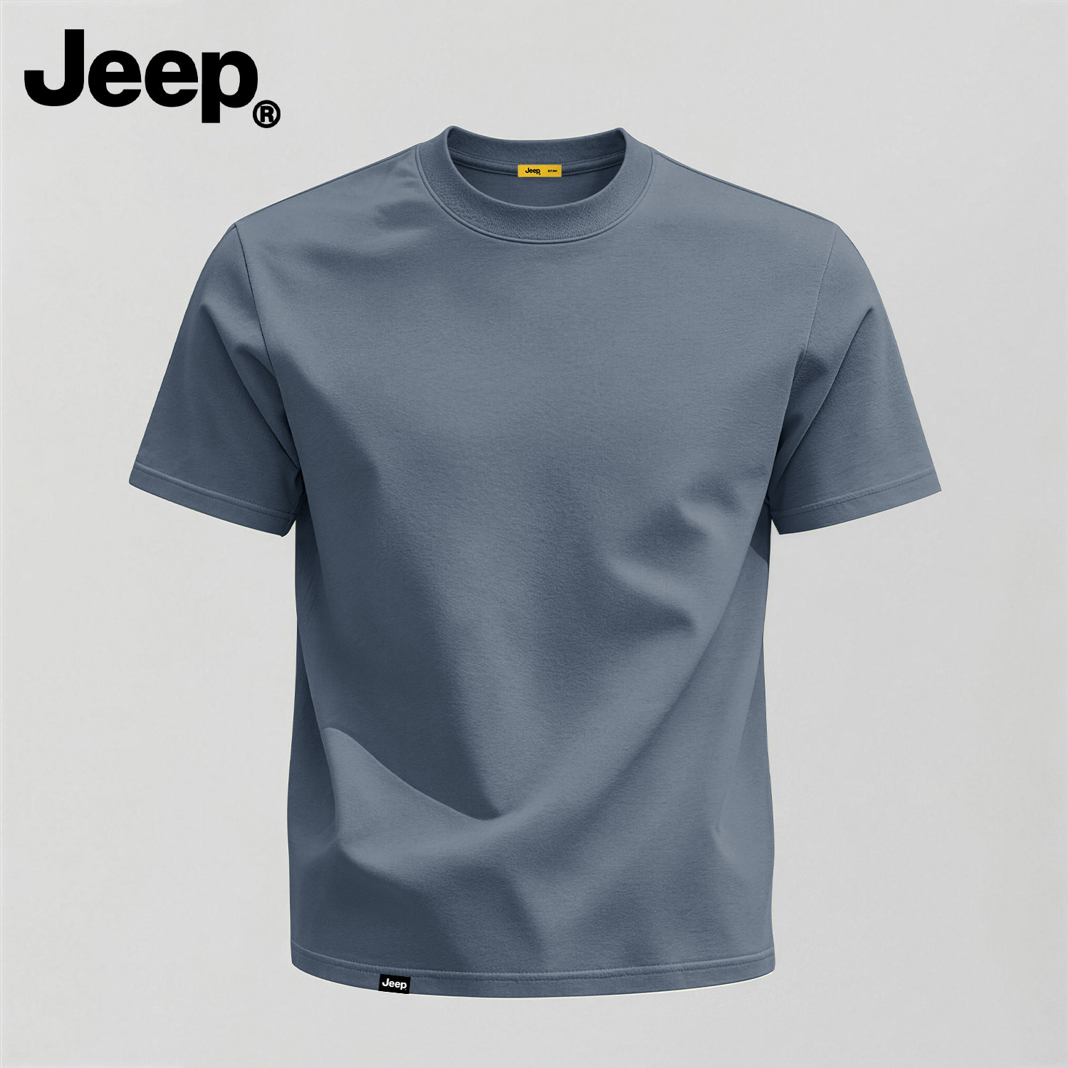 Jeep吉普纯色短袖t恤男纯棉2026官方新款夏季衣服青少年薄款男装
