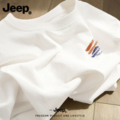 Jeep吉普男士 衣服 舒适纯棉上衣百搭休闲男夏季 短袖 t恤2026新款