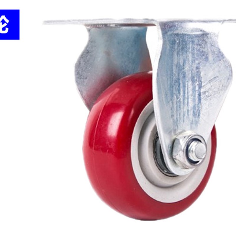 3寸脚轮聚氨酯4寸带刹车万向轮5寸静音重型平板车手推车拖车轮子