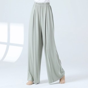 舞蹈裤女夏季阔腿古典舞宽松现代舞专用直筒练功裤女成人日常跳舞