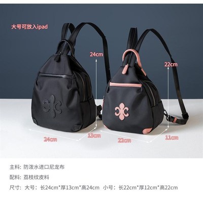 高级感双肩包女2025新款时尚多功能胸包防水牛津布轻便旅行小背包