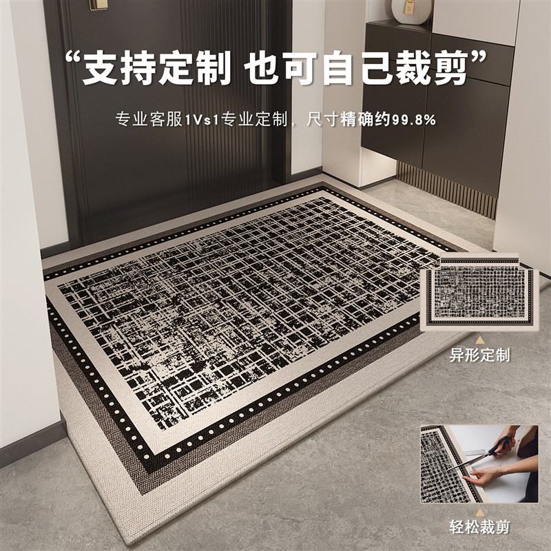 高级入户门地垫家用门口玄关进门脚垫防滑耐脏玄关门垫客厅地毯子