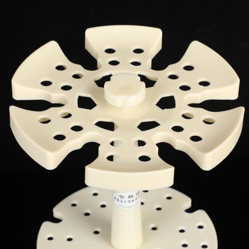 圆盘移液器架6支装 移液枪架 24孔刻度吸管架 旋转式移液器多用架