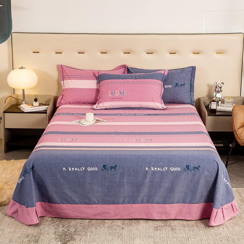 加厚全棉磨毛床单单件纯棉1.8m床上用品棉布被单子单双人加大垫单