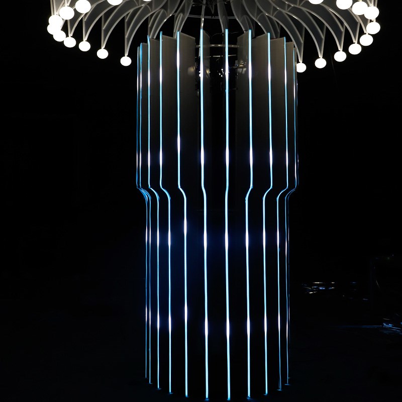 新婚庆道具婚礼堂美陈吊顶包柱灯箱酒店宴会厅舞台吊顶灯装饰布置