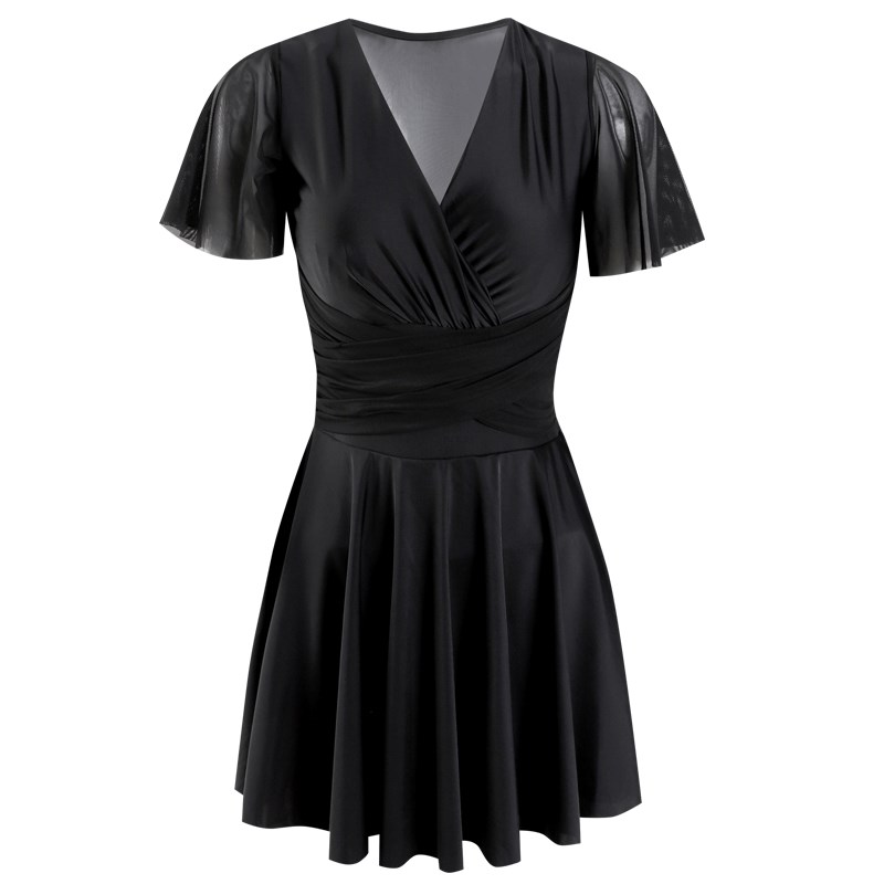 泳衣女大码胖mm2021新款时尚遮肚显瘦连体裙式200斤保守温泉泳装