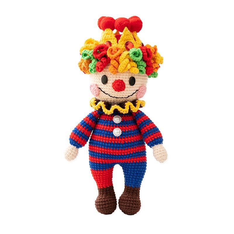 胖小森手作小丑玩偶打发时间手工钩针diy编织材料包毛线团牛奶棉