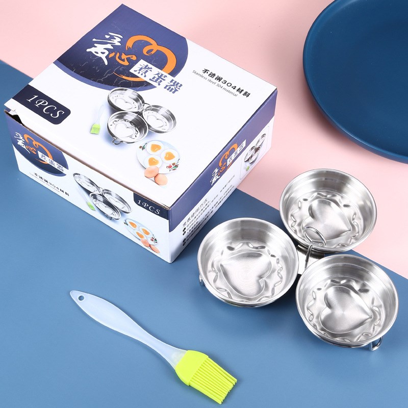 304不锈钢蒸蛋器蒸蛋模具家用荷包蛋工具煮鸡蛋模具爱心煮蛋器