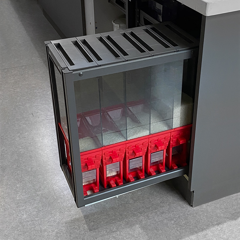 米箱拉篮厨房橱柜嵌入式米桶防虫防潮密封家用储米缸五谷杂粮收纳