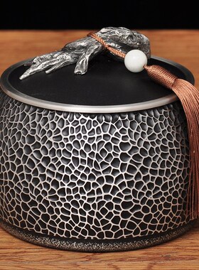 纯锡茶叶罐摆件锡罐家用装茶密封罐送老师长辈退休客户商务礼品