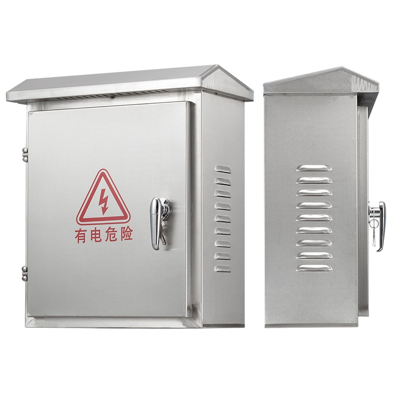 304室外不锈钢配电箱户外防水控制柜防雨电箱设备监控抱箍箱订做