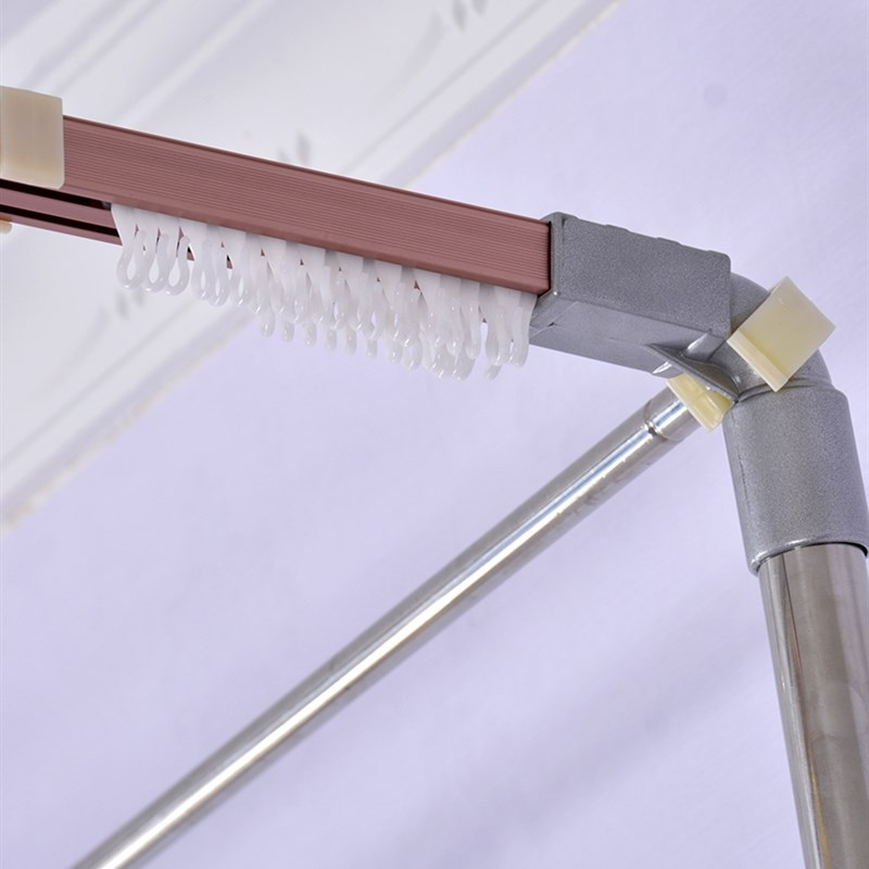 学生床帘蚊帐加厚加粗U型坐床全铝合金伸缩支架宿舍寝室上下铺架