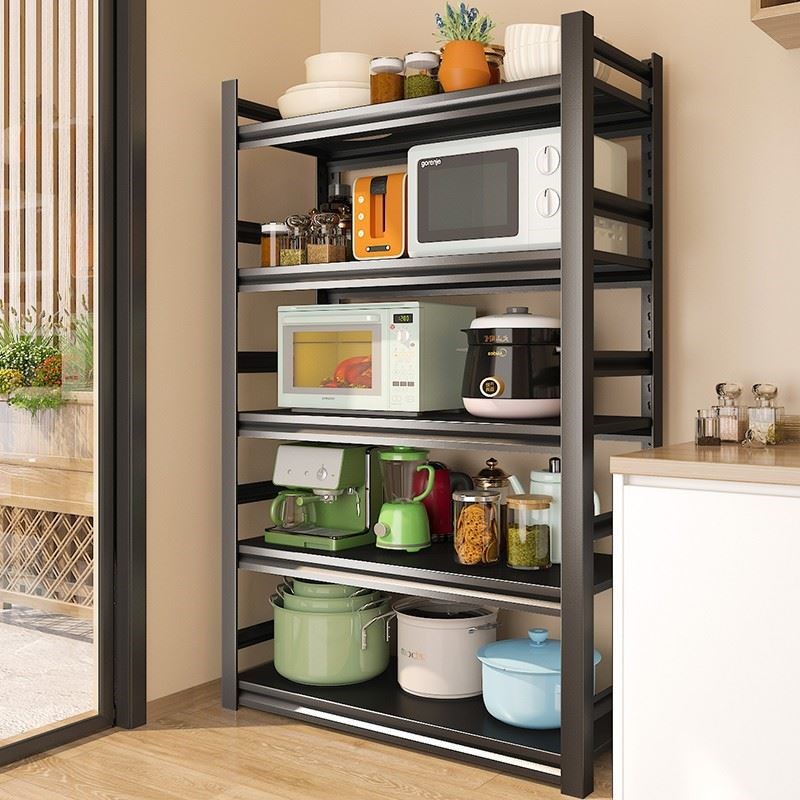 厨房置物架落地微波炉架子放锅架烤箱储物架多层收纳家用货架