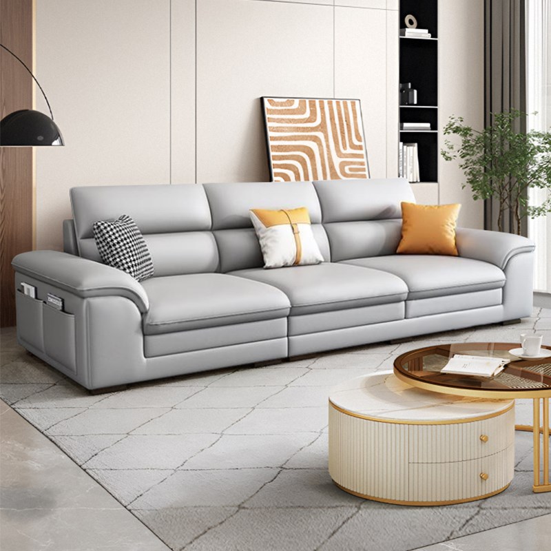 2024年新款法式奶油风沙发小户型客厅现代简约直排三人沙发猫抓皮