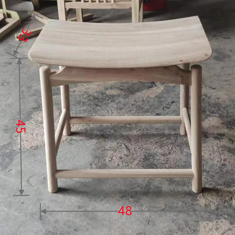 北榆木全实木方凳白茬坯凳子板凳简约矮凳换鞋凳家用鼓凳圆凳琴凳