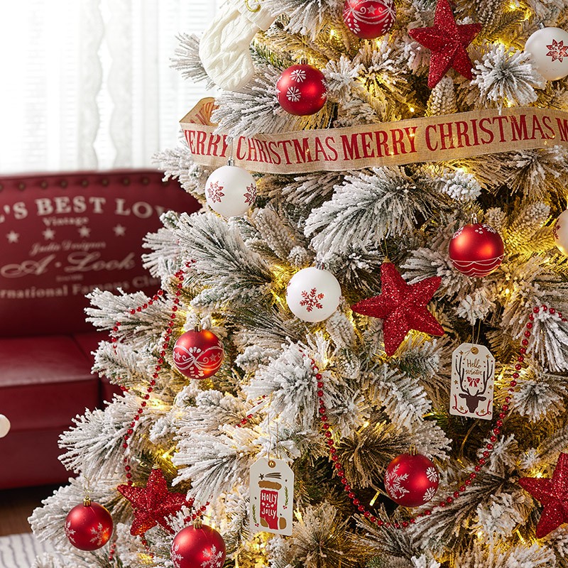 1.8米2.1米大型圣诞树家用套餐橱窗装饰场景布置植绒圣诞树摆件