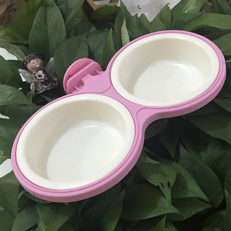 挂式宠物碗固定猫碗狗盆悬单碗双碗狗碗水碗食盆塑料碗 包邮