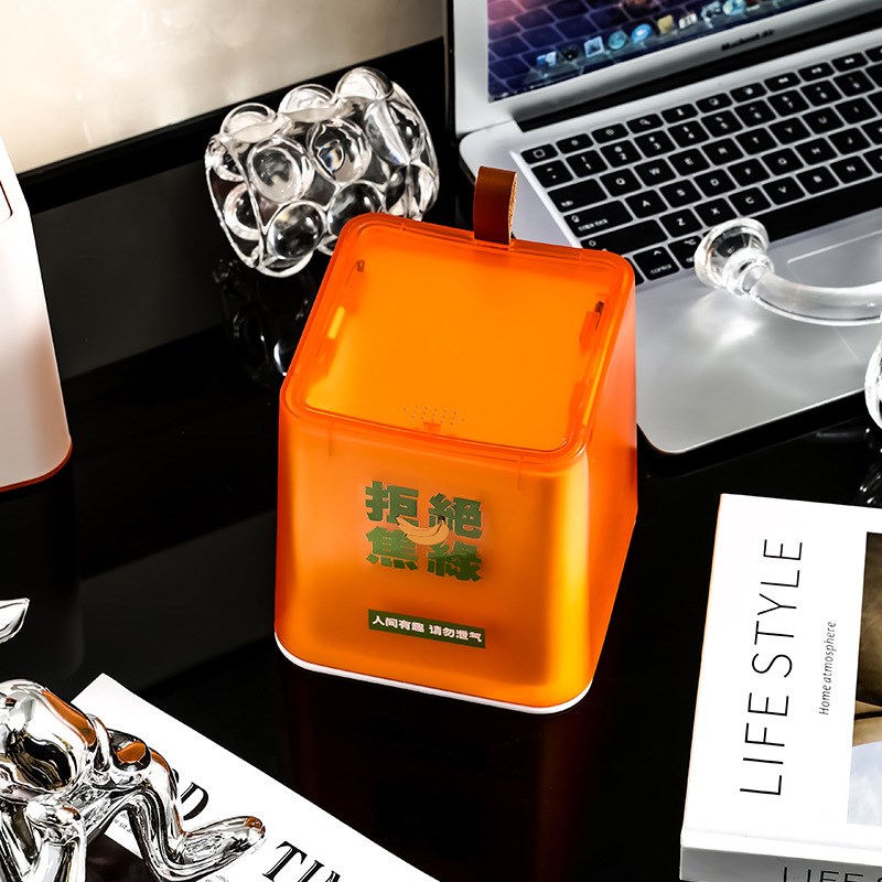 桌面垃圾桶按压式客厅轻奢杂物桶车载家用办公桌餐厅收纳筒垃圾篓