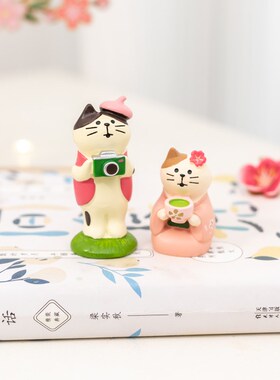 阿楹 可爱中国风招正桃花旺姻缘女摆件客厅床头柜展示架生日礼物