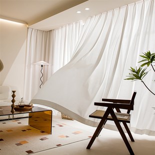 3.1米3米2.9米加高超长日式 防晒隔热镜面纱窗纱大客厅阳台白纱窗