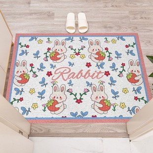 可爱卡通地垫门口入户门进门丝圈脚垫玄关地毯家用可裁剪蹭土垫子