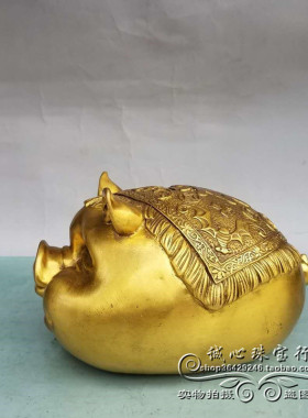 纯铜猪摆件招财猪储钱罐旺财猪家居装饰品摆设创意福字猪头存钱罐