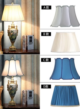 欧式陶瓷卧室台灯复古玄关装饰品家居别墅软装饰品床头柜台灯摆件