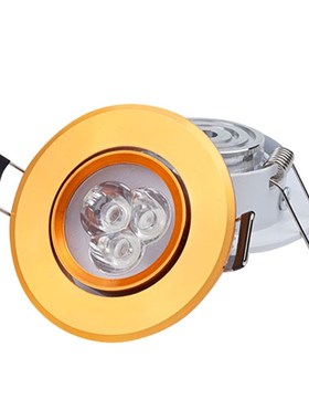 黑色超薄led柜台小射灯嵌入式可调天花筒灯3W开孔55 50mm5.5公分