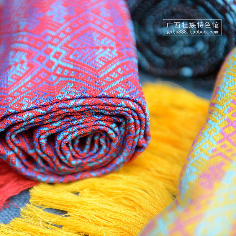 正宗广西壮锦图案绣花秋冬加厚围巾多款商务会议民族特色礼品礼物