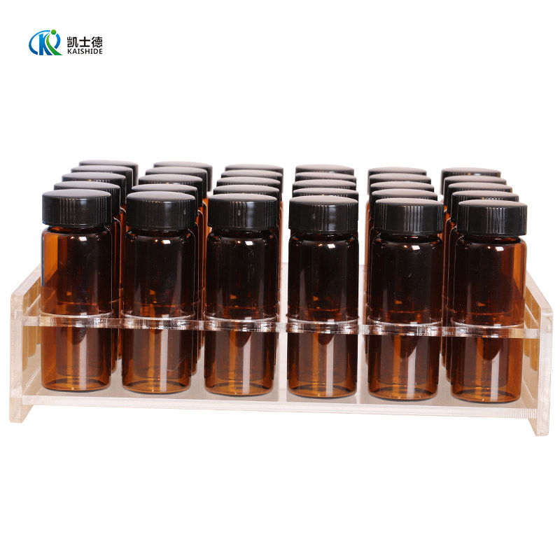 透明玻璃瓶样品展示架收纳盒螺口样品瓶实验室化工棕色展示瓶带盖