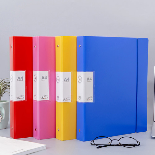 高清内页袋a4打孔文件夹可拆卸资料夹档案夹4孔资料册100页活页