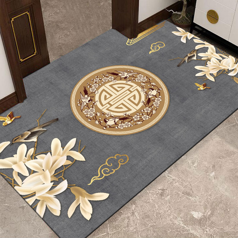 新中式进门地垫地毯门垫家用门口脚垫入户门垫子客厅门垫可定制