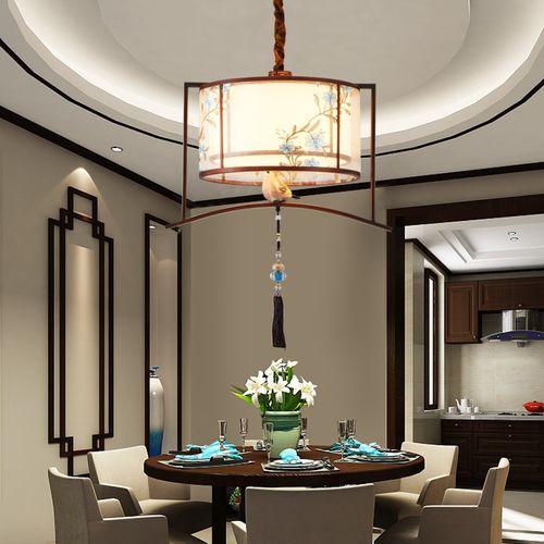 新中式吊灯茶楼中国风复古禅意玄关门厅过道走廊酒店餐饮餐厅灯具