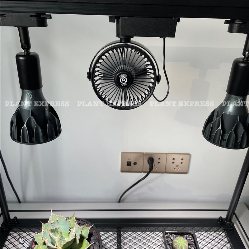 块根植物轨道灯槽风扇室内植物墙降温通风除湿大风量多肉龙舌兰