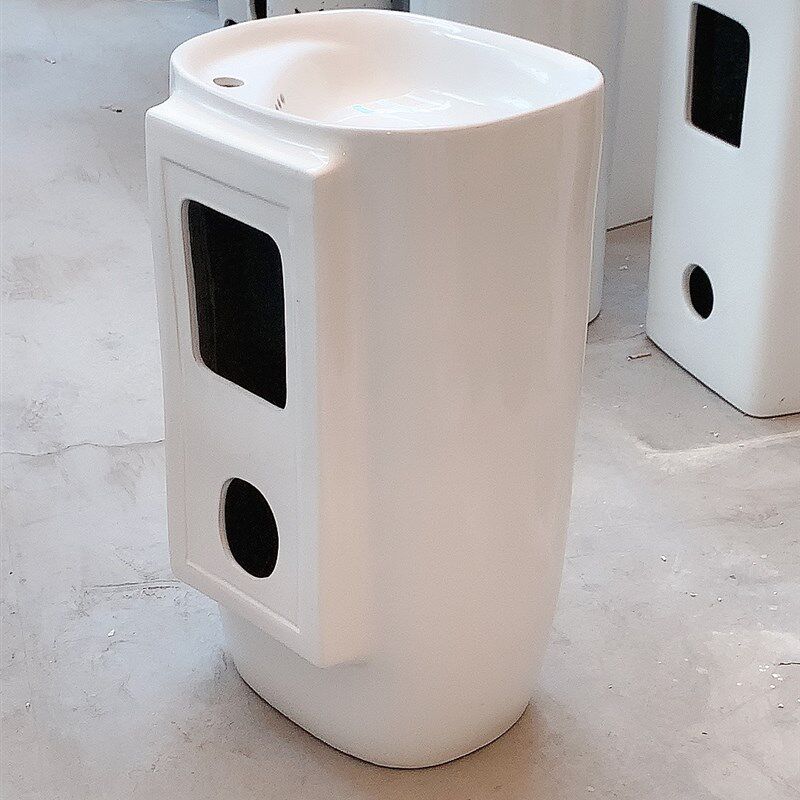 陶瓷立柱盆立式洗脸盆艺术卫生间洗手盘阳台洗手池椭圆形大