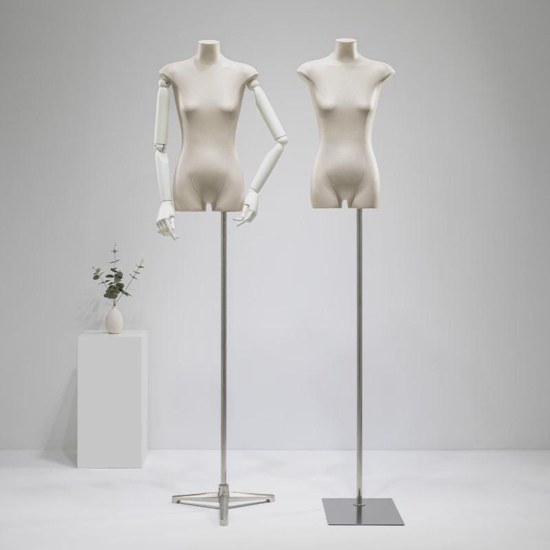 服装店女模特道具半身皮革扁身平胸展示架韩版假人台人体全身